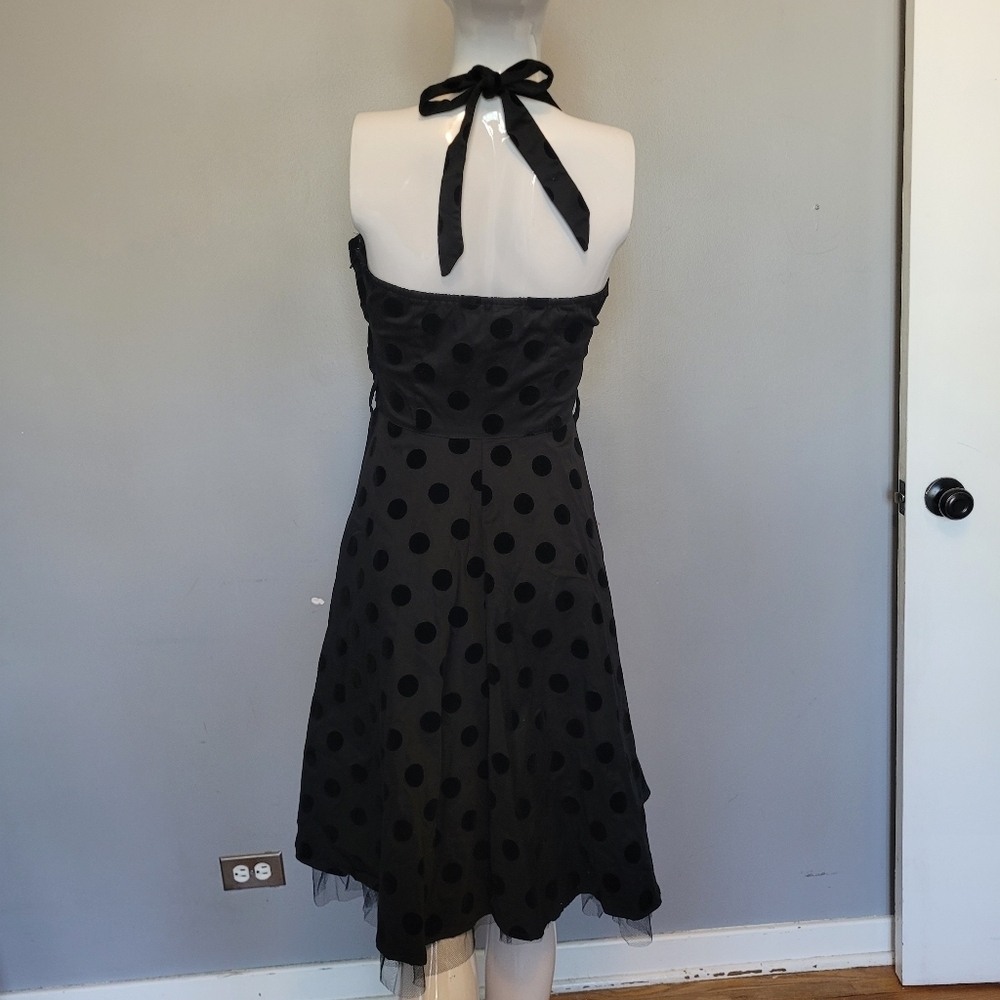 Hearts And Roses Polka Dot Swing Dress, VGUC, Size 4 - Picture 5 of 8